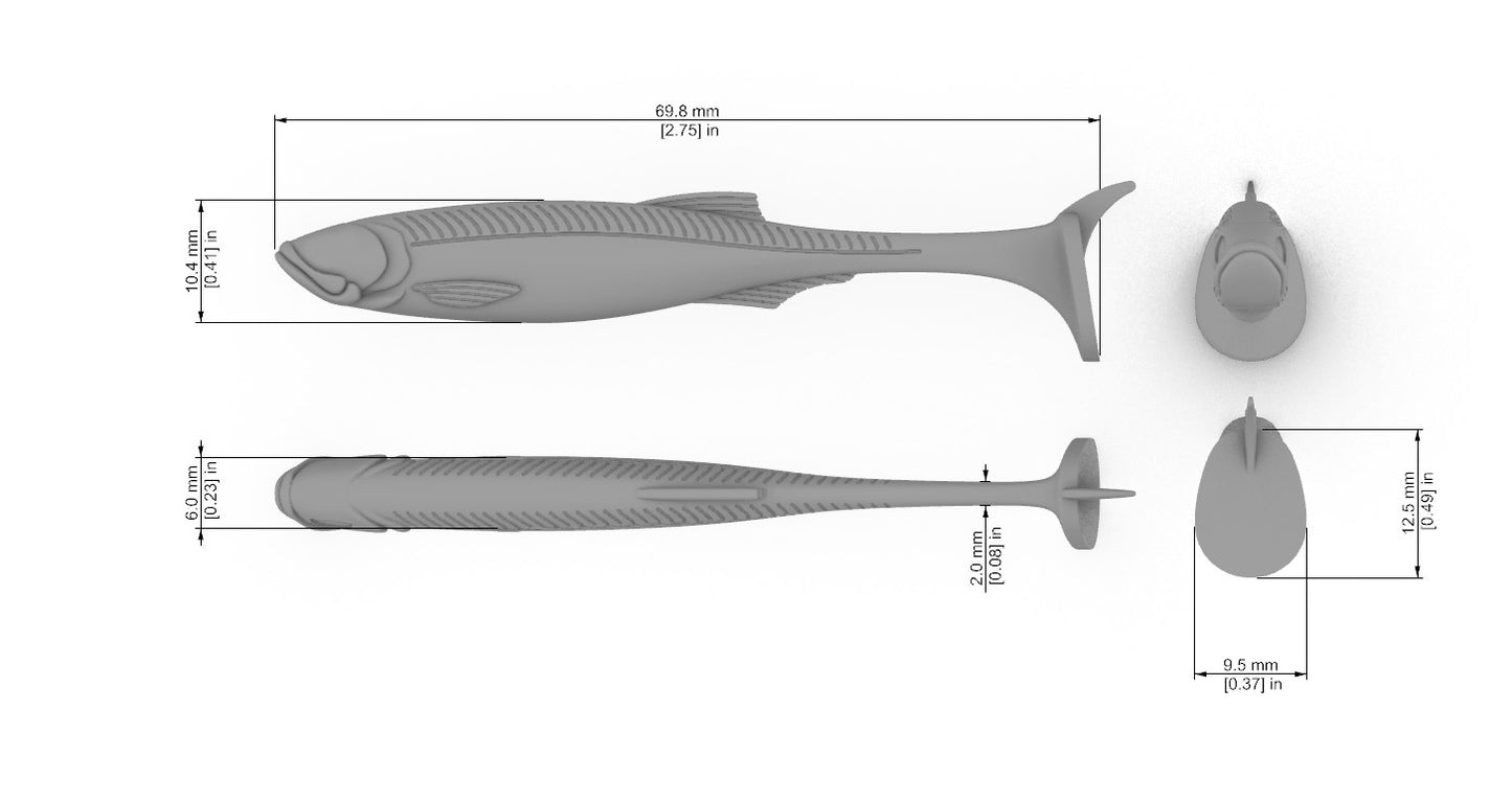 Speed Bait Round Eyes (2″- 2.75″) Without Eye Socket