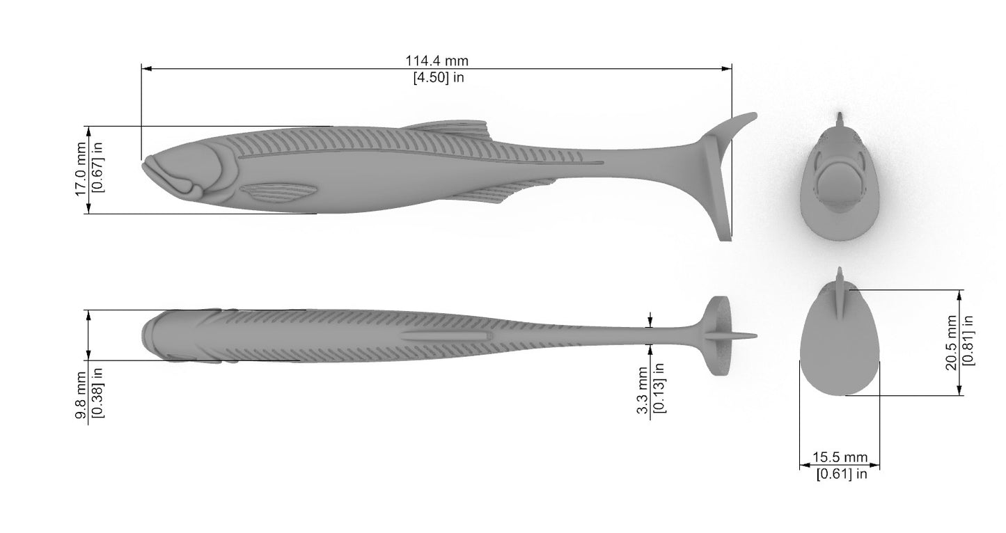 SpeedBait Angry Eyes (3″-6″) Without Space to Glue the Eyes