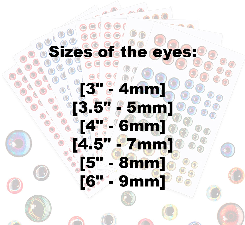 Hunter Round Eyes (4″- 6″) With Space to Glue the Eyes