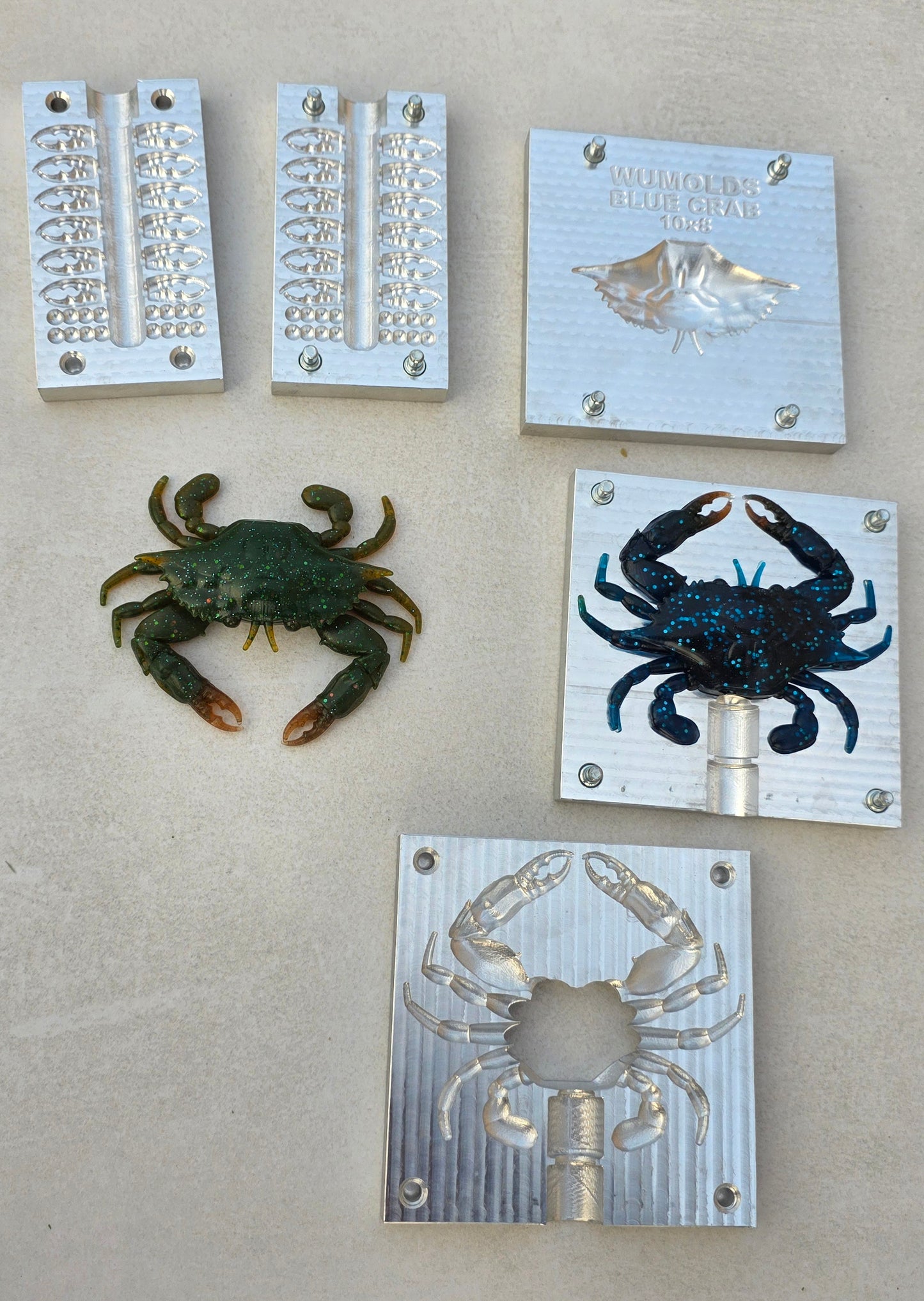 Blue crab 3.75inch + claws and eyes mold (no defects)