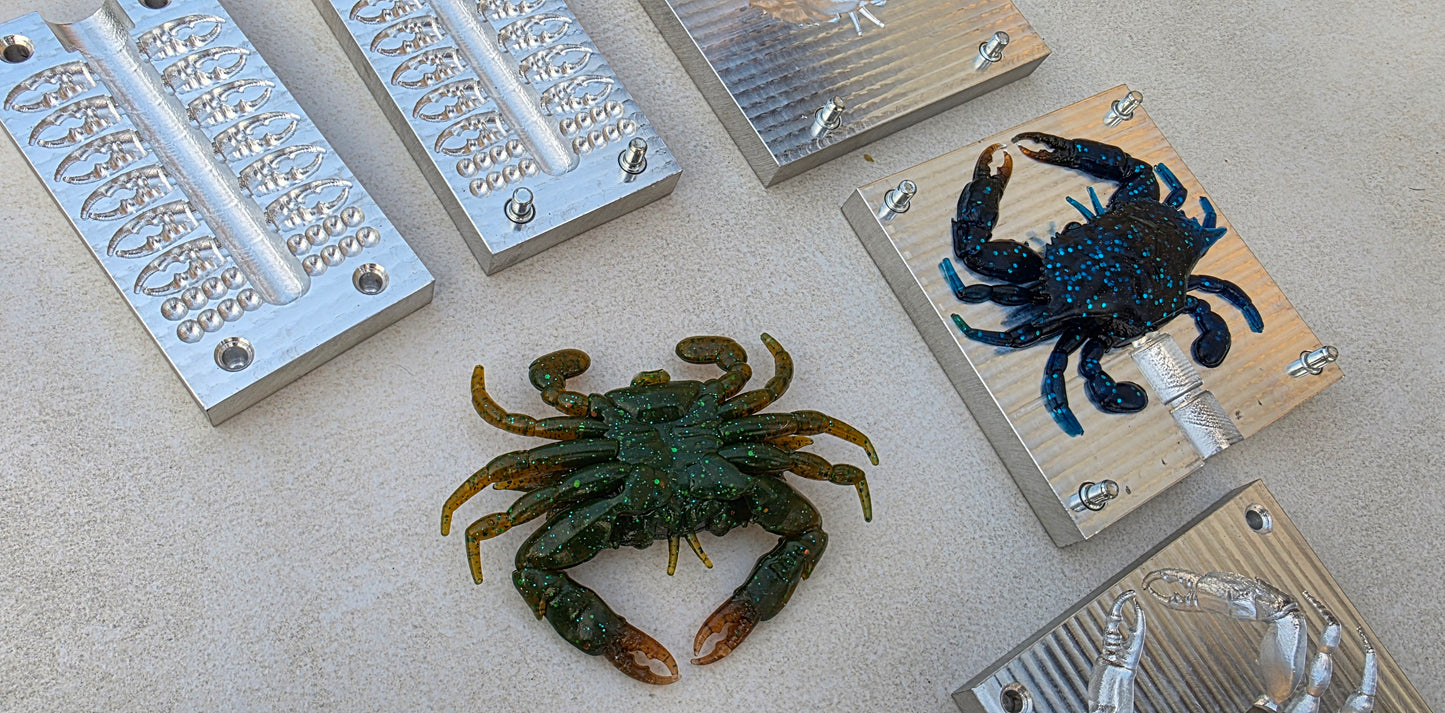 Blue crab 3.75inch + claws and eyes mold (no defects)