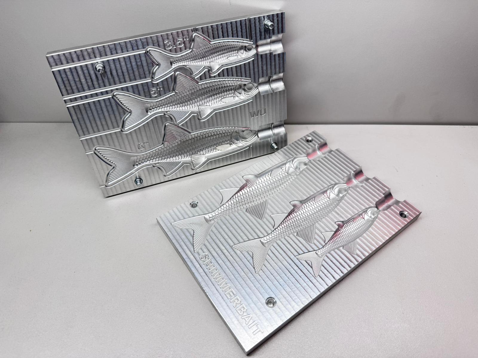 Shimmerbait 3.5"  5"  and 6" in one mold (Not used - without defects)