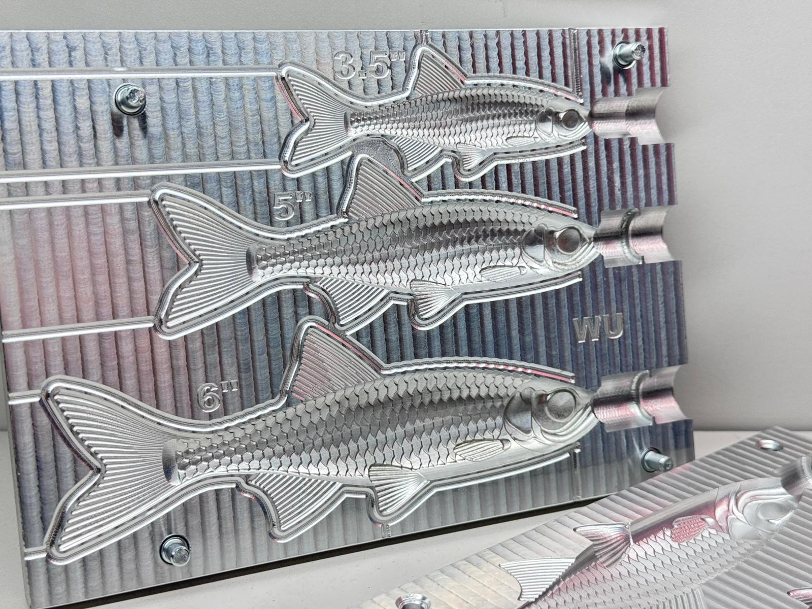 Shimmerbait 3.5"  5"  and 6" in one mold (Not used - without defects)