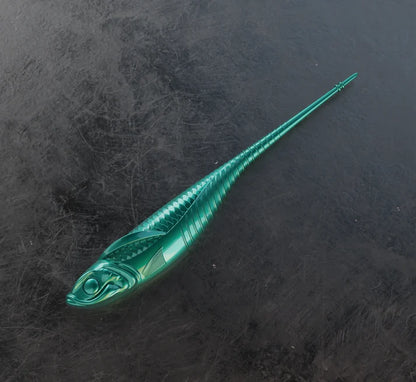 Razor Minnow Round Eyes - with space to glue the eyes.  3inch - 4cav - (small defects) - On one bait, the tail will be slightly thinner than on the others.