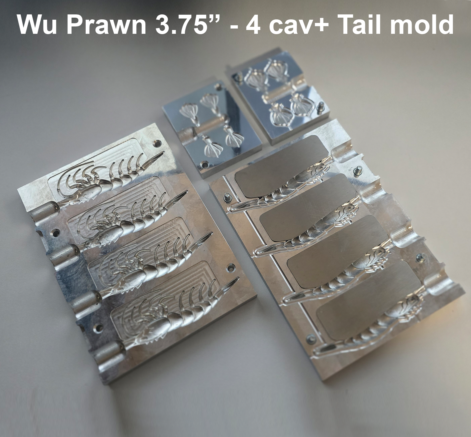 WU Prawn - 3.75" - 4cav + Tail mold 4cav (Not used - without defects)