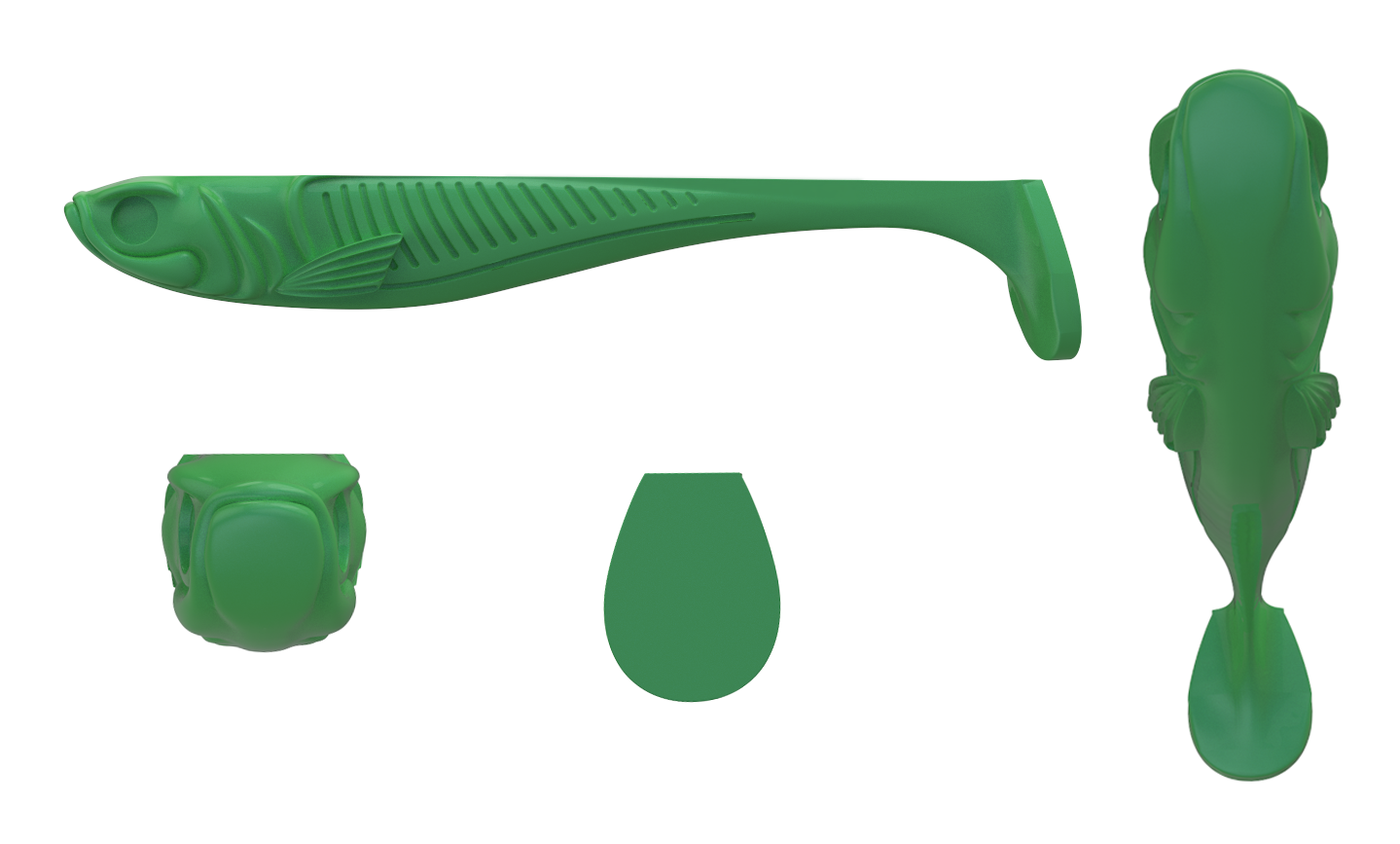 Hunter Open Pour Mold (3.5″- 8″) Hook Slot