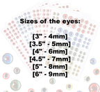 Ghost Round Eyes (3″- 6″) With Space to Glue the Eyes